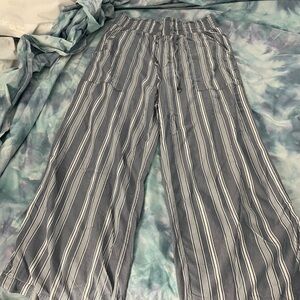 Striped Wide-Leg Pants